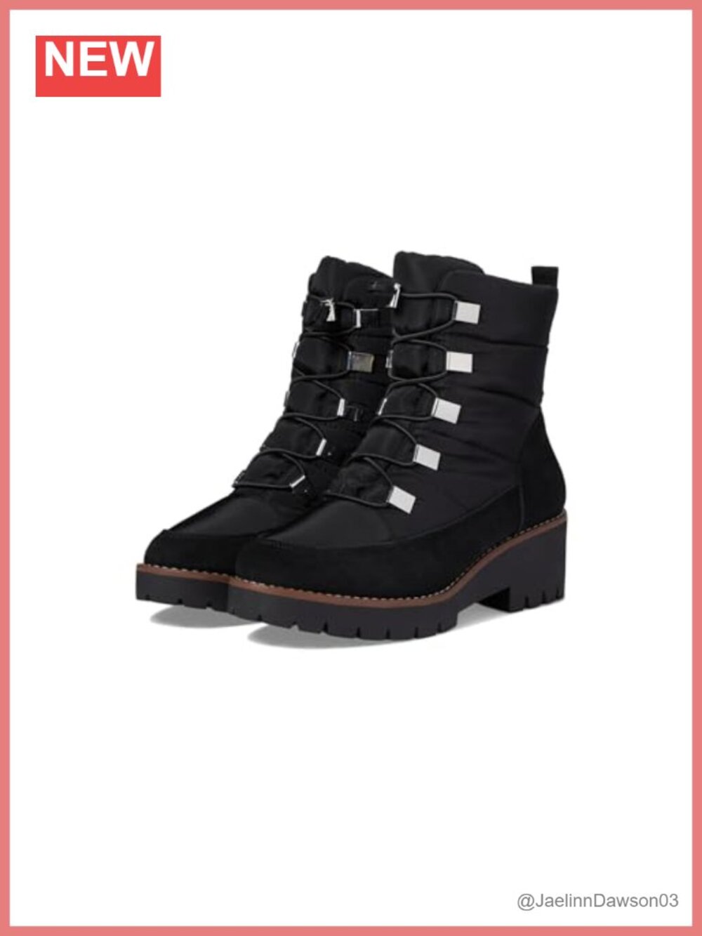 Waterproof Ankle Booties Block Heel Nylon Comfort Casual Winter Boots